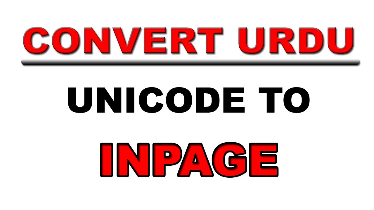 unicode to inpage